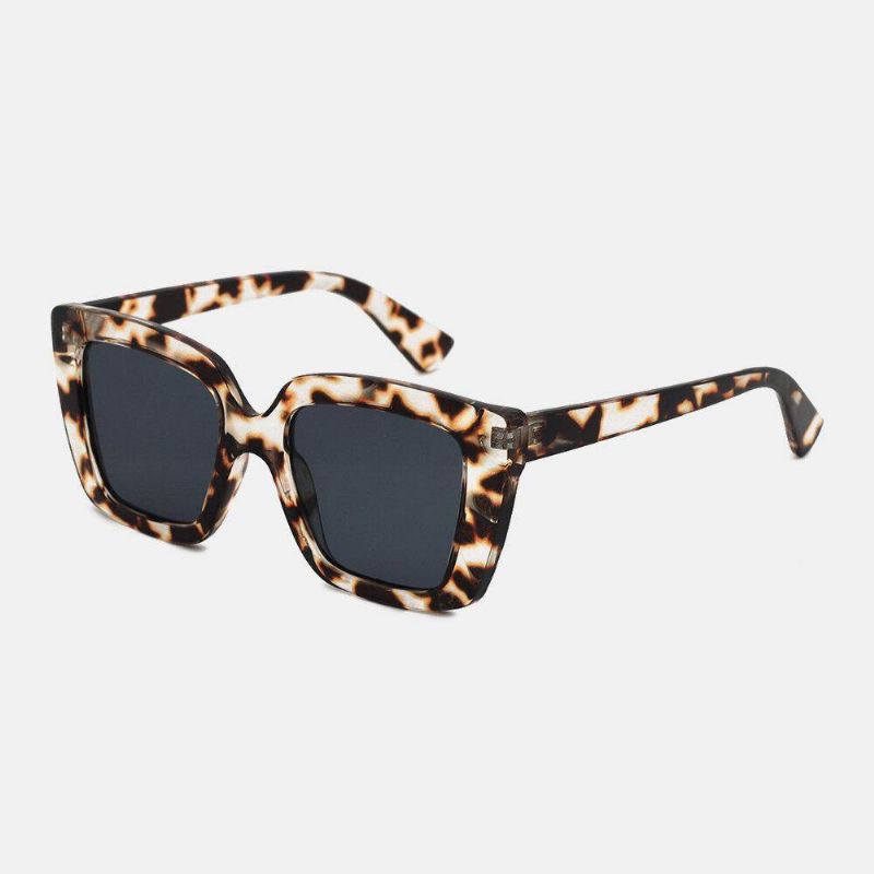 Unisex Leopard Thicken Full Frame Casual Uv-Beskyttelse Polariserede Solbriller