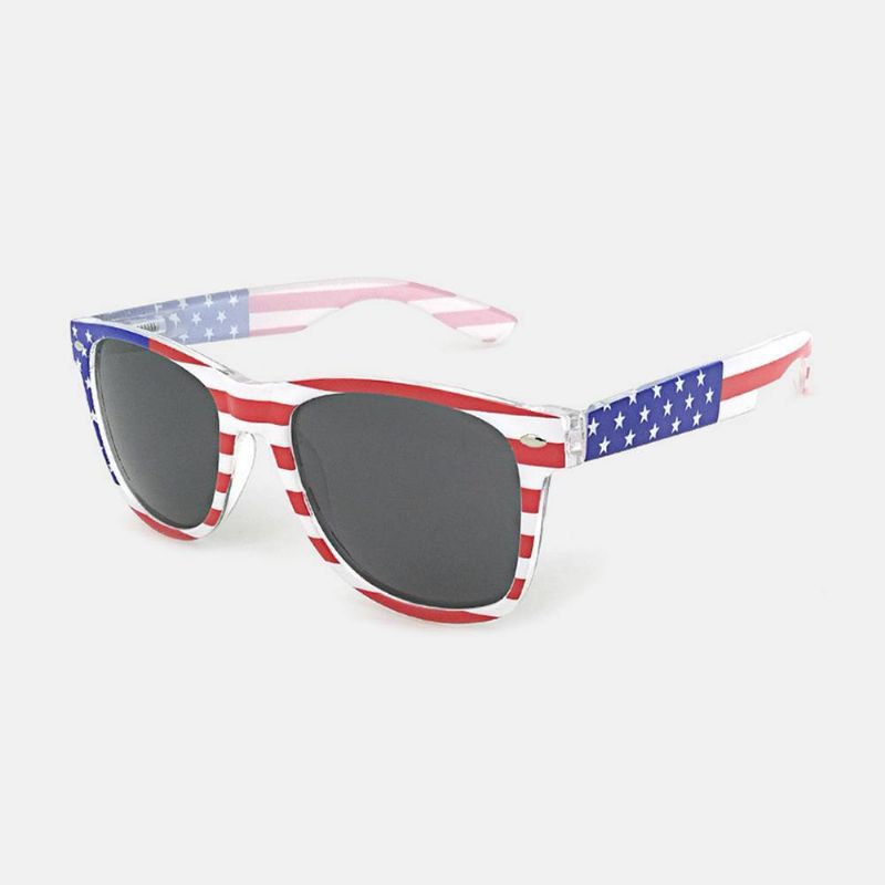 Unisex Patriotic Polarspex Polarized 80'Er Retro Trendy Stilfulde Solbriller