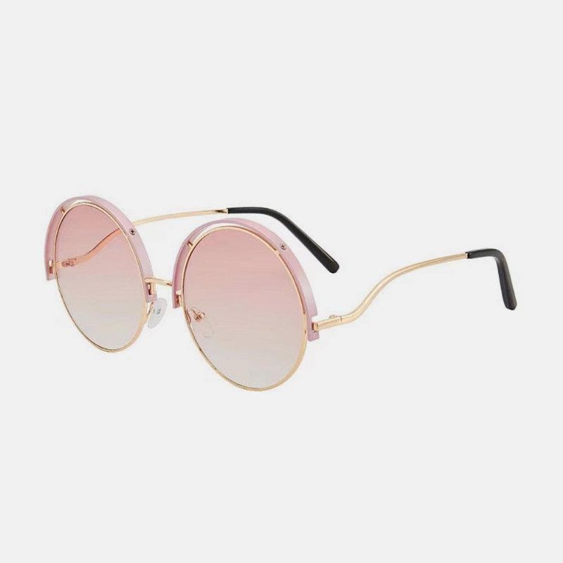 Unisex Rund Metal Fuld Stel Pc Gradient Lens Anti-Uv Solbeskyttelse Solbriller