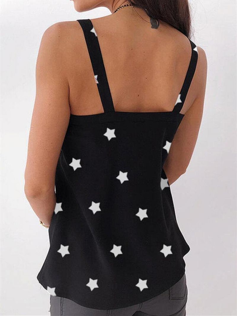 Casual Loose Star Printed Sommer Tank Tops Til Damer