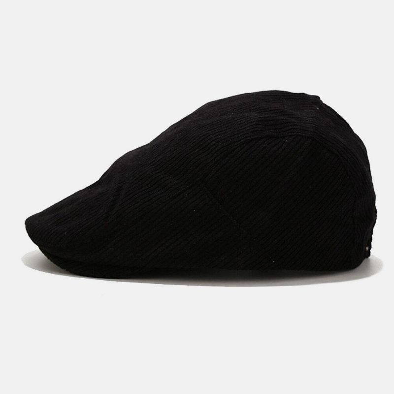 Unisex Corduroy Casual All-Match Ensfarvet Forward Hat Baskerhat