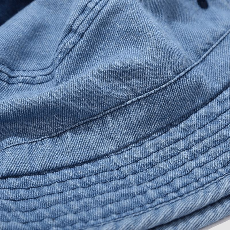 Unisex Denim Broken Holes Made-Old Mode Outdoor Sunshade Bucket Hat