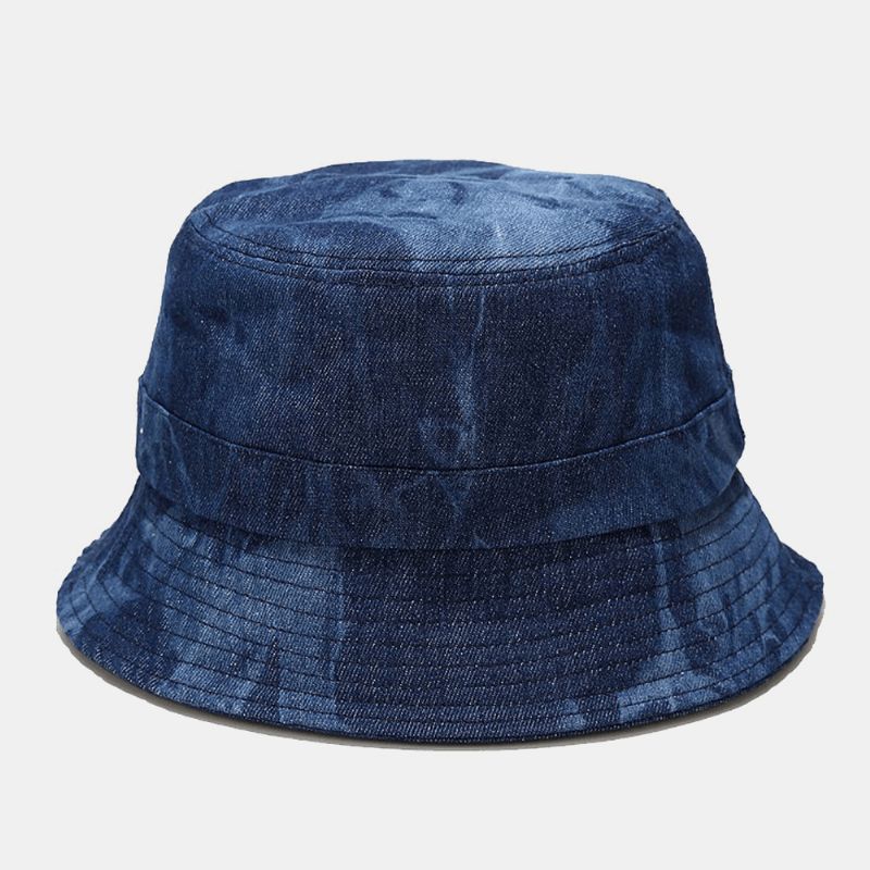 Unisex Denim Broken Holes Made-Old Mode Outdoor Sunshade Bucket Hat