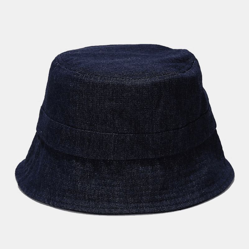 Unisex Denim Broken Holes Made-Old Mode Outdoor Sunshade Bucket Hat