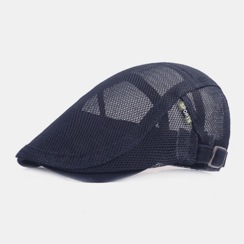 Unisex Fuld Mesh Baskerhue Sommer Cool Solcreme Åndbar Flad Kasket Ivy Cap Driver Hat