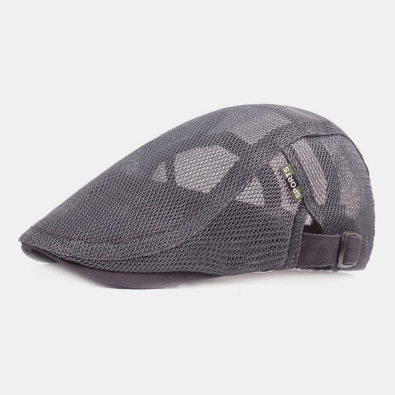 Unisex Fuld Mesh Baskerhue Sommer Cool Solcreme Åndbar Flad Kasket Ivy Cap Driver Hat