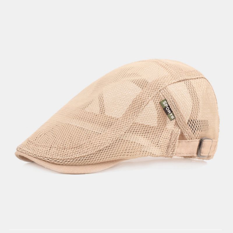 Unisex Fuld Mesh Baskerhue Sommer Cool Solcreme Åndbar Flad Kasket Ivy Cap Driver Hat