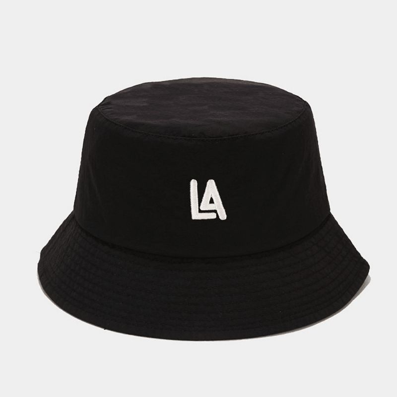 Unisex Hurtigtørrende Stof Farveblok Brevbroderi Mode Solbeskyttelse Bucket Hat