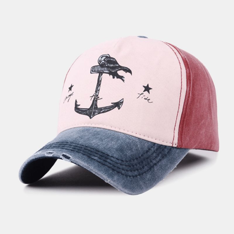 Unisex Mærke Gammelt Piratskib Ankermønster Ivy Cap Udendørs Solcreme Baseballhatte Stretch Fit Cap