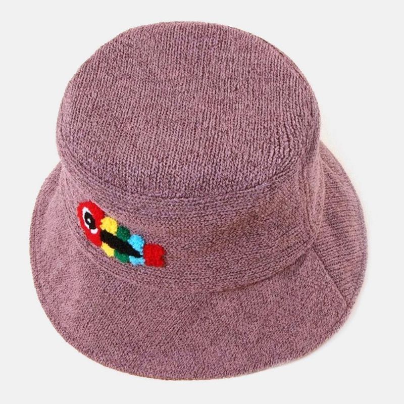 Unisex Ulden Broderi Fiskeben Sød Afslappet Par Hat Bucket Hat