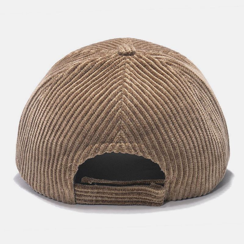 Womne Corduroy Warm M Badge Solvisor All-Match Casual Baseball Hat