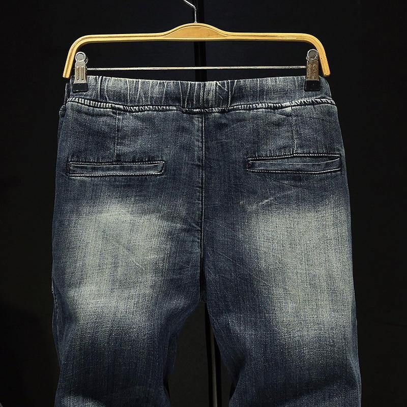 Casual Snoretræk Ripped Washed Harem Jeans Til Mænd