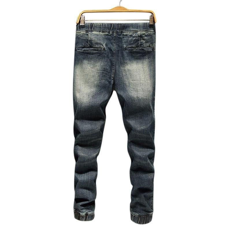 Casual Snoretræk Ripped Washed Harem Jeans Til Mænd