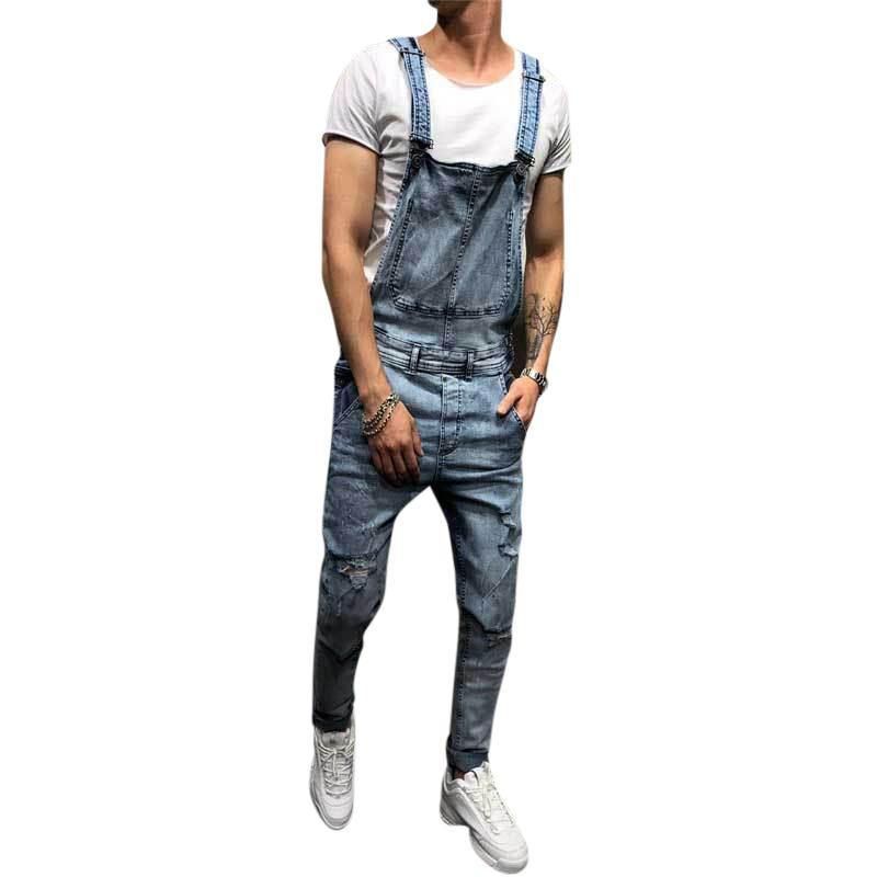 Denim Overalls Seler Rippede Jeans Til Mænd