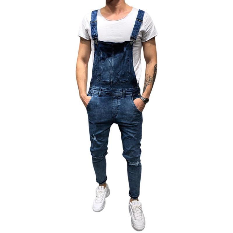 Denim Overalls Seler Rippede Jeans Til Mænd