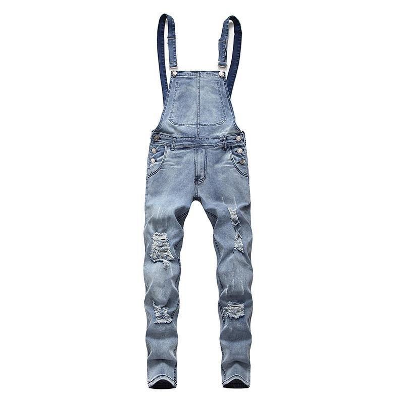 Denim Overalls Seler Rippede Jeans Til Mænd