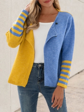 Blå Casual Shift Farveblok Sweater