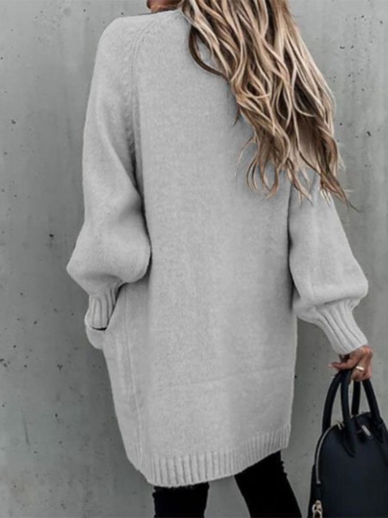 Casual Langærmet Casual Solid Sweater Frakke