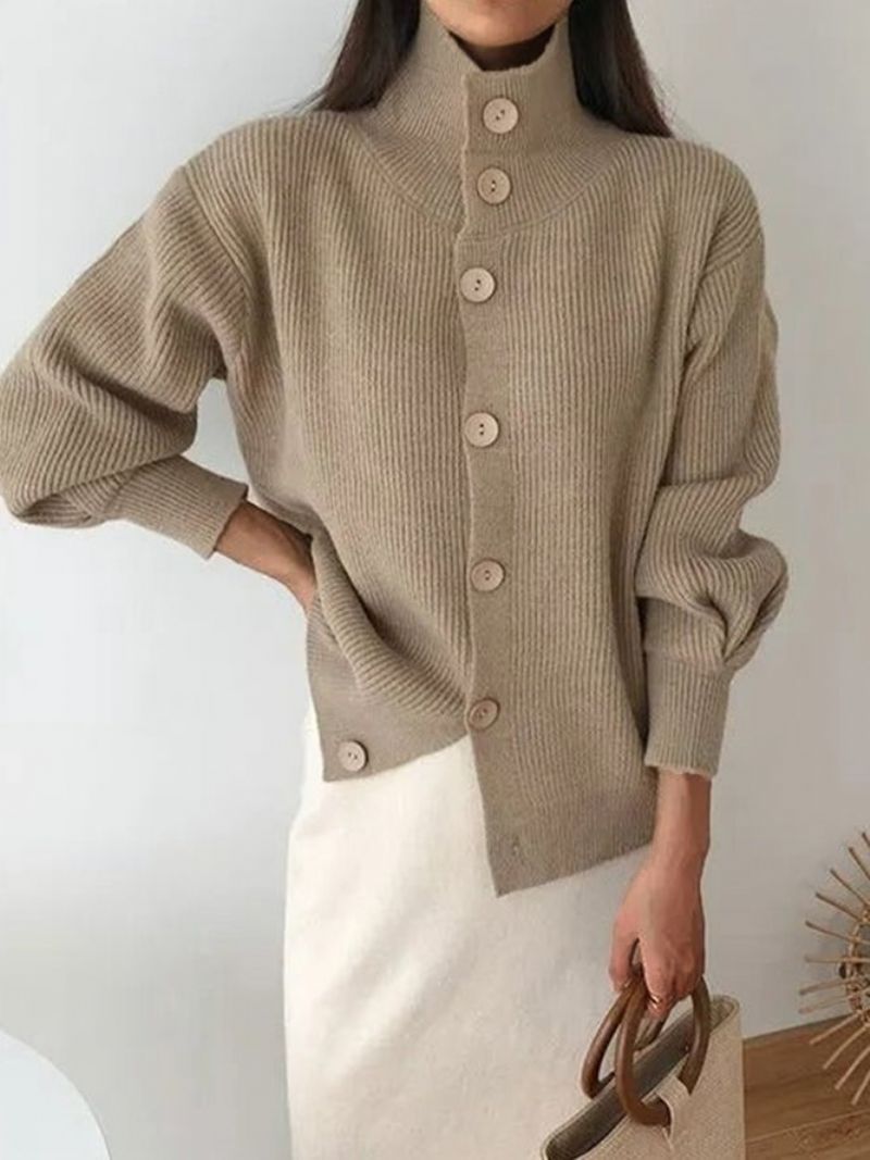 Langærmet Loose Casual Sweater Coat