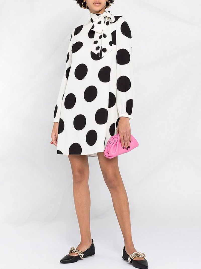 Løsn Elegant Polka Dots Mini Kjole