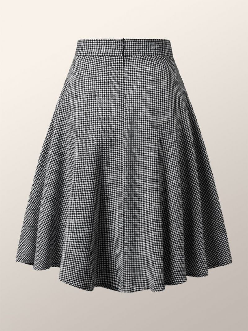 Urban Plaid Regular Fit Midi-Nederdel