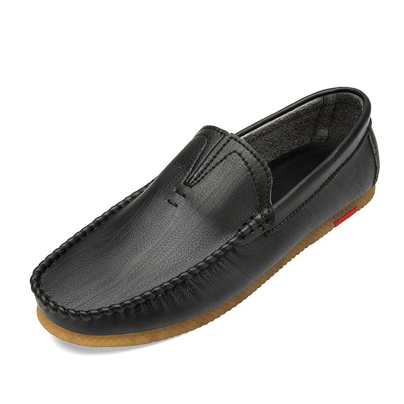 Mænd Microfiber Åndbar Komfortabel Bund Slip On Driving Casual Læder Loafers Sko