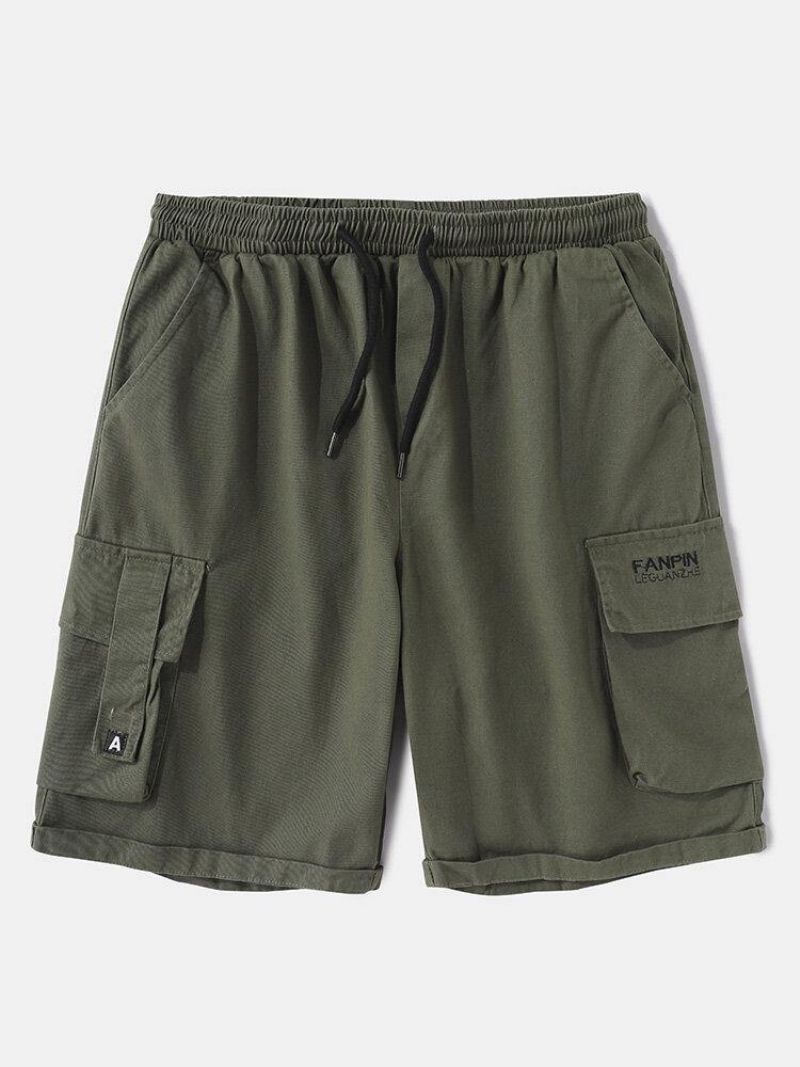 Mænds Afslappede Cargo-Shorts Med Snøre