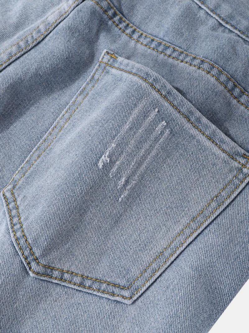 Mænds Denim Gradientlommer Løse Behagelige Afslappede Shorts