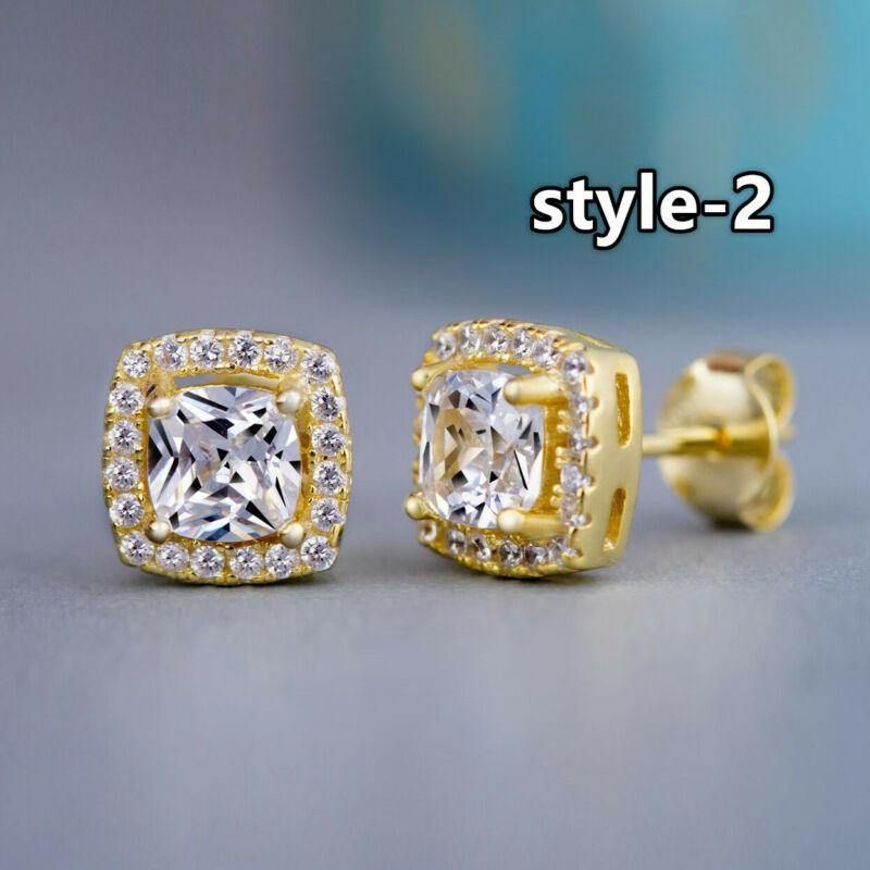 Huitan Mode Geometriske Kvinder Stud Øreringe Cubic Zirconia Bryllupsfest Daglig Bærbare Modesmykker Hot Dropshipping