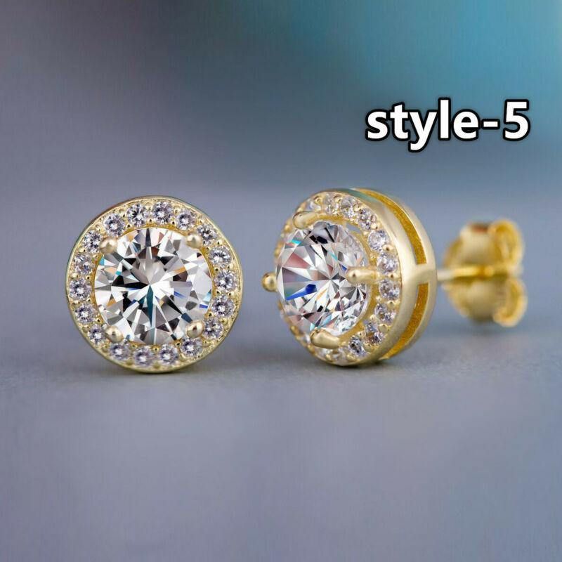 Huitan Mode Geometriske Kvinder Stud Øreringe Cubic Zirconia Bryllupsfest Daglig Bærbare Modesmykker Hot Dropshipping