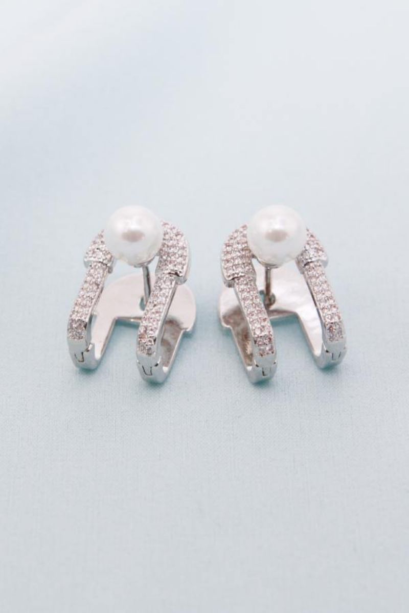 Statement Imitation Pearl Stud Øreringe