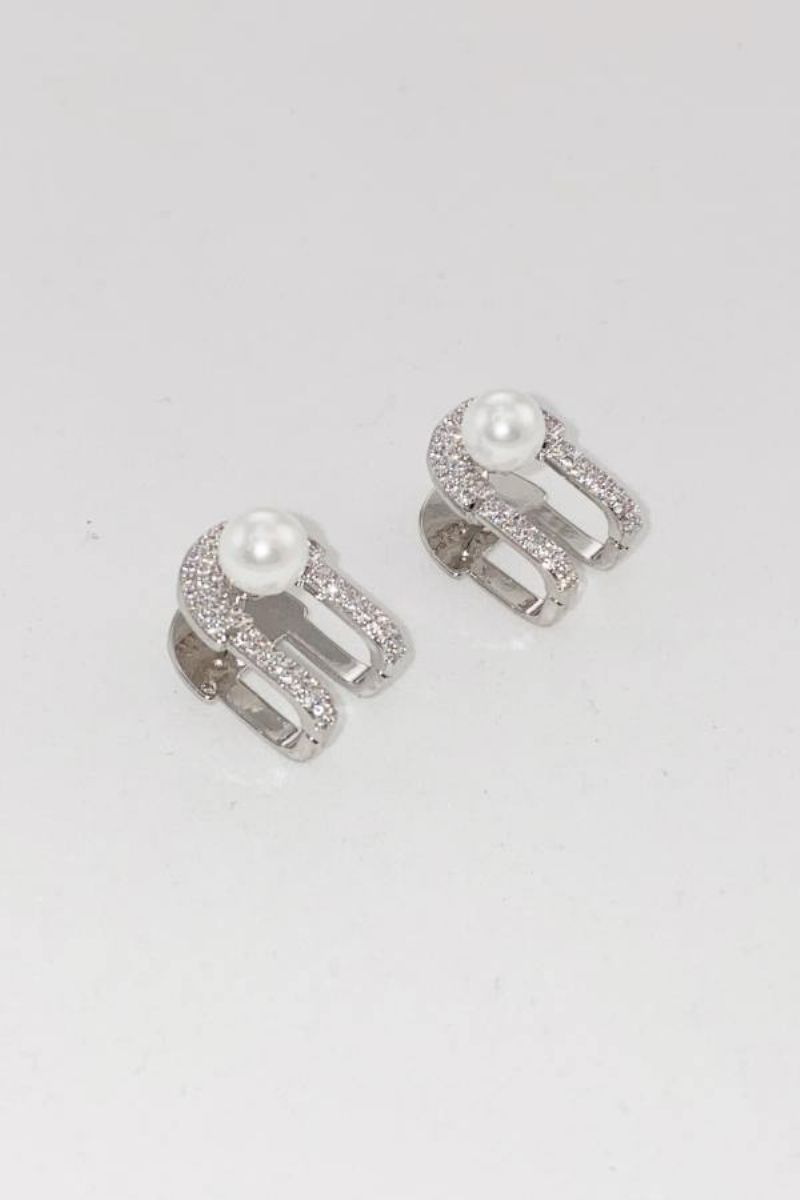 Statement Imitation Pearl Stud Øreringe