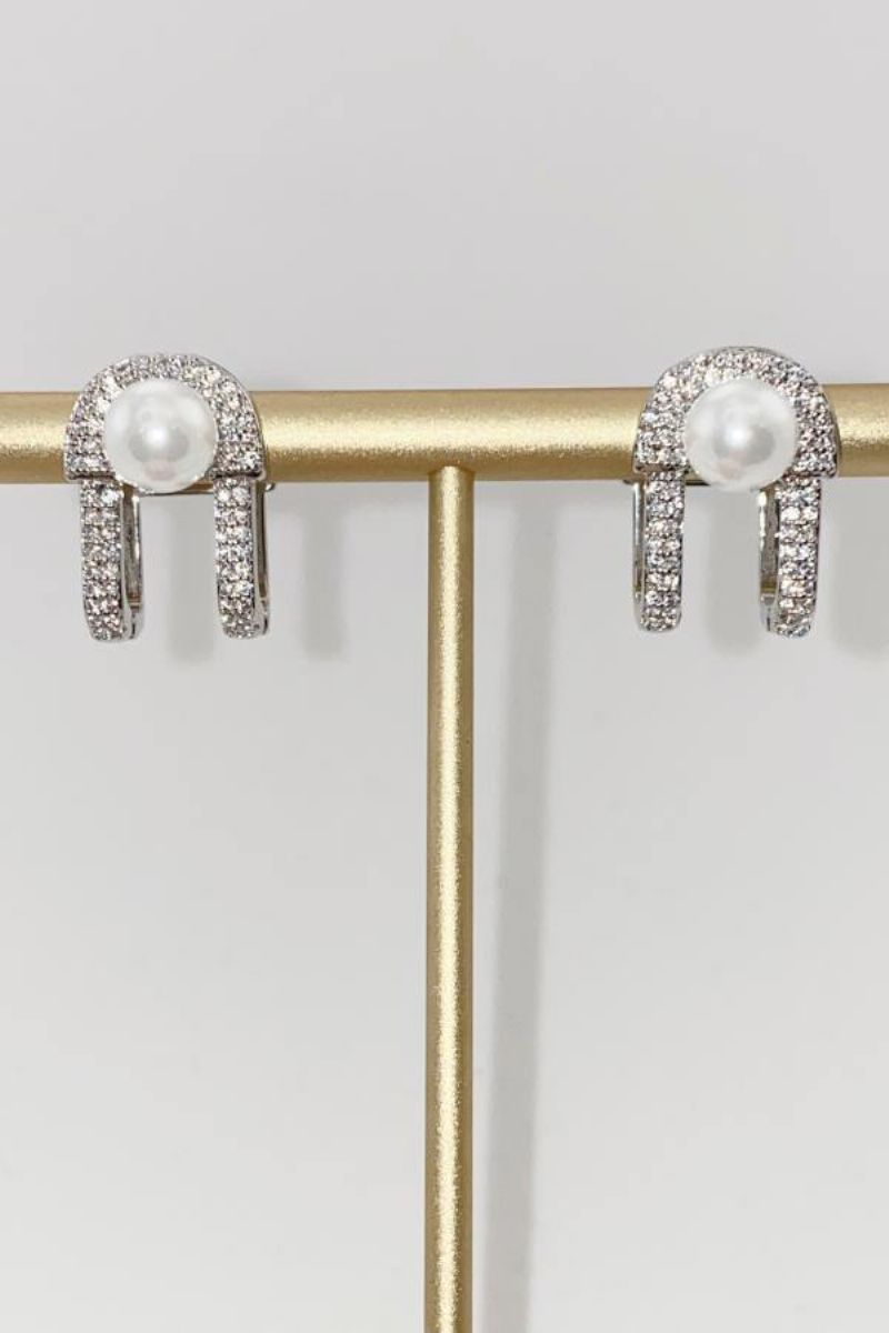 Statement Imitation Pearl Stud Øreringe