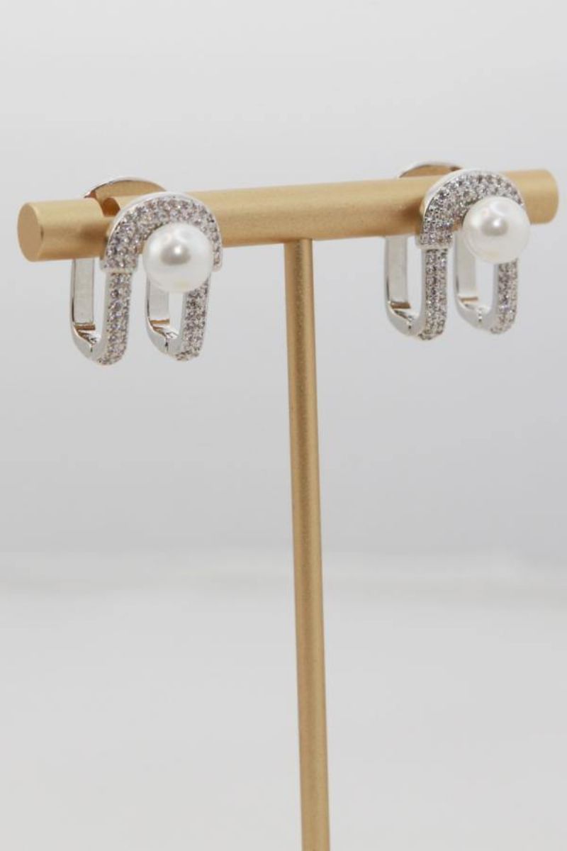 Statement Imitation Pearl Stud Øreringe