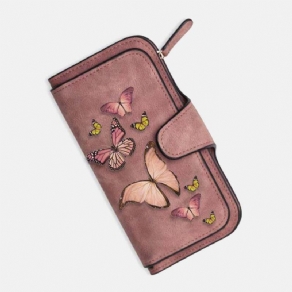 Kvinder Butterfly Wallet Pung 14 Card Slot Telefontaske