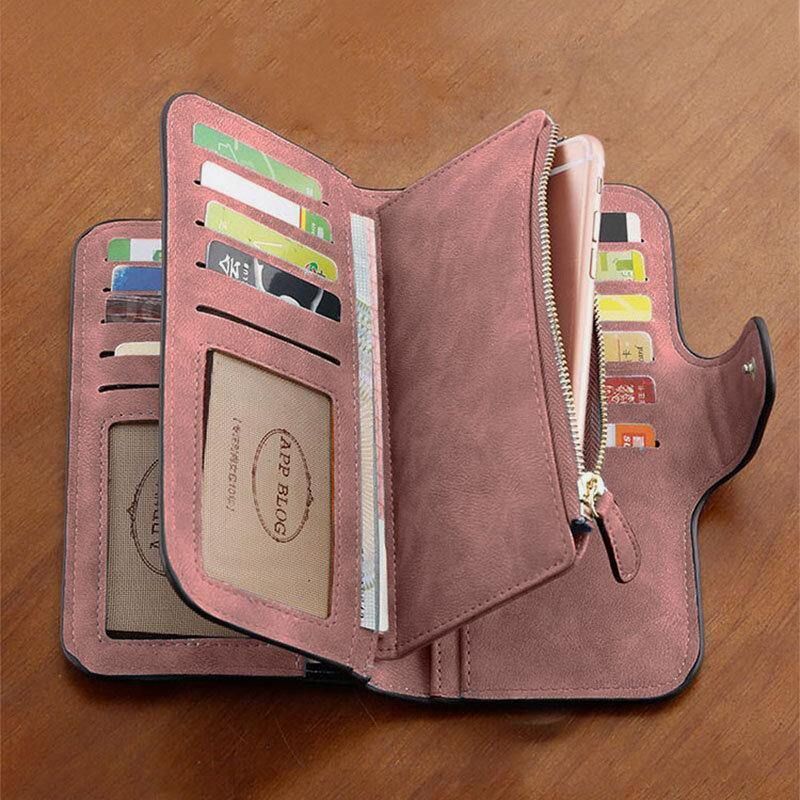 Kvinder Butterfly Wallet Pung 14 Card Slot Telefontaske