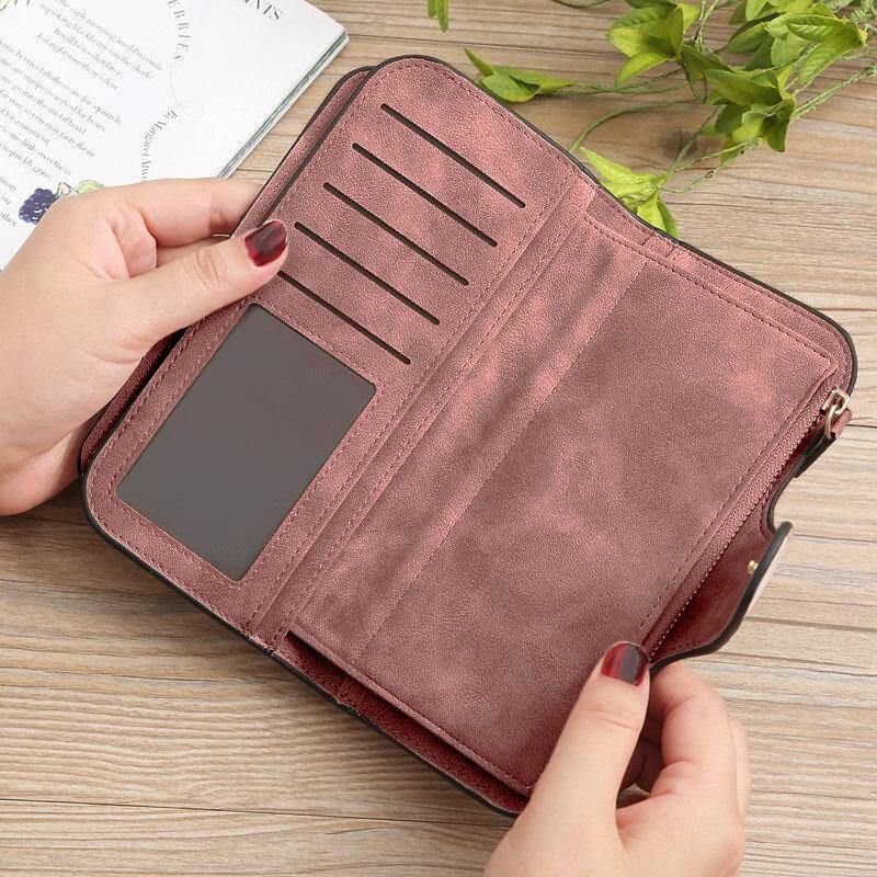 Kvinder Butterfly Wallet Pung 14 Card Slot Telefontaske