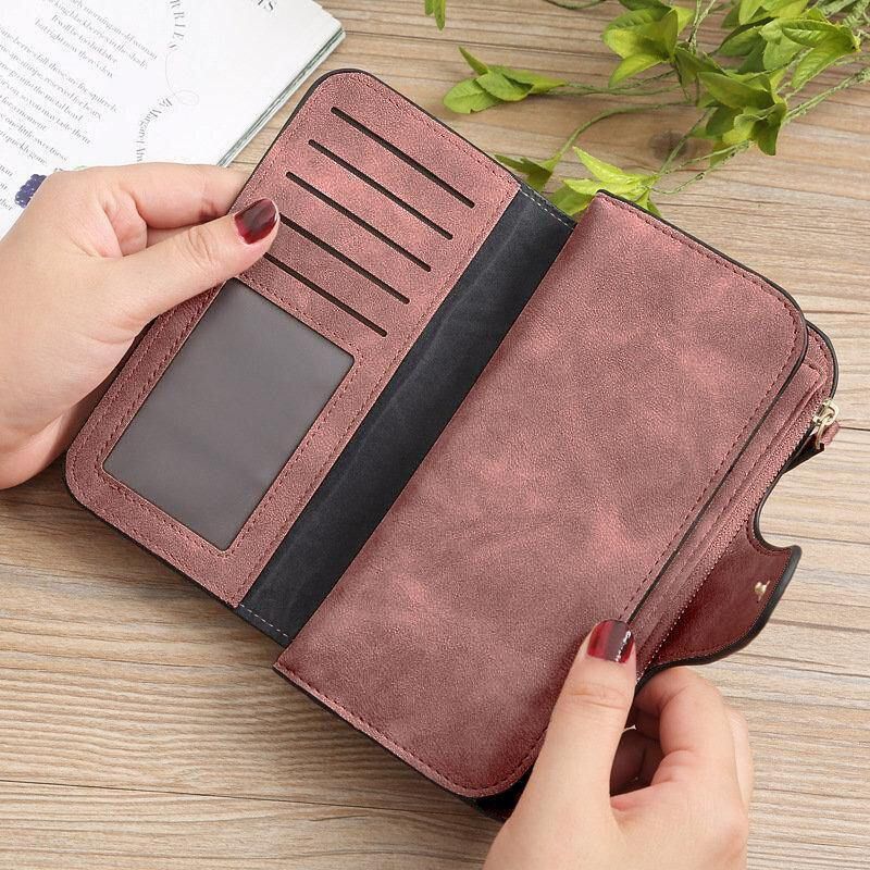 Kvinder Butterfly Wallet Pung 14 Card Slot Telefontaske