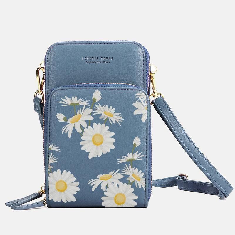 Kvinder Daisy Clutch Taske Kort Taske Telefon Taske Crossbody Taske