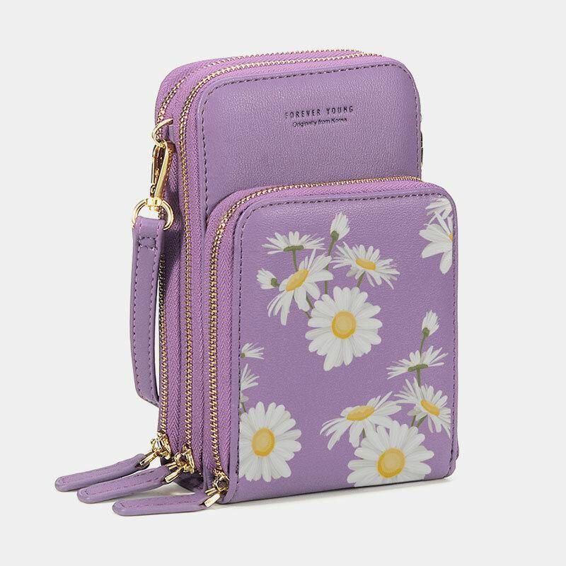 Kvinder Daisy Clutch Taske Kort Taske Telefon Taske Crossbody Taske