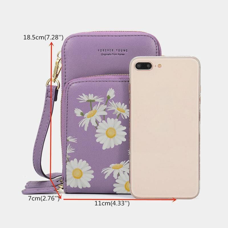 Kvinder Daisy Clutch Taske Kort Taske Telefon Taske Crossbody Taske