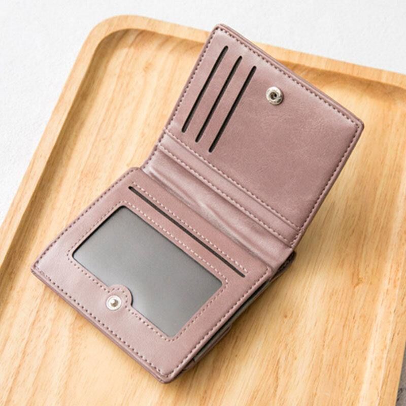 Kvinder Retro Mni Bifold Multi-Card Slot Card Holder Tegnebog