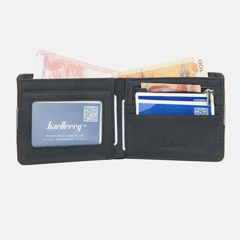 Mænd Ægte Læder Mode Business Tynd Light Card Holder Tegnebog