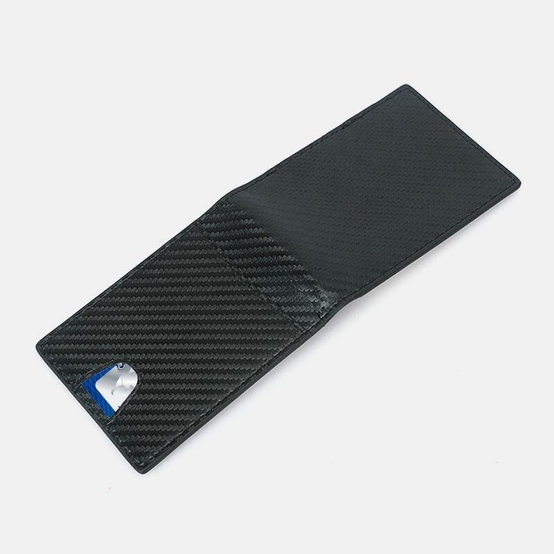 Mænd Multifunktion Business Rfid Carbon Fiber Us Dollar Clip Card Handel Kort Multi-Card Slots Tegnebog