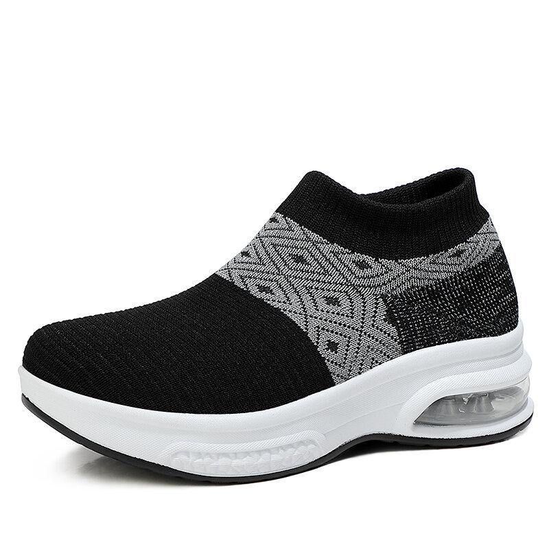 Kvinder Casual Knitted Sports Simplicity Komfortable Løbesko