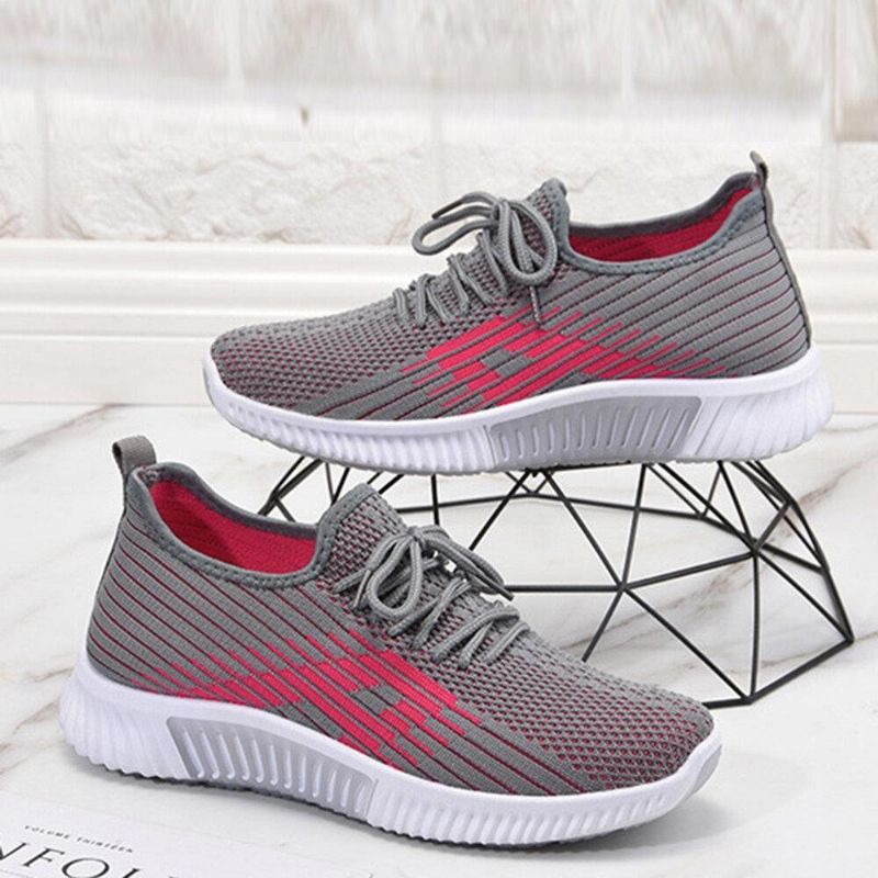 Kvinder Casual Mesh Åndbar Bløde Skridsikre Flade Sneakers