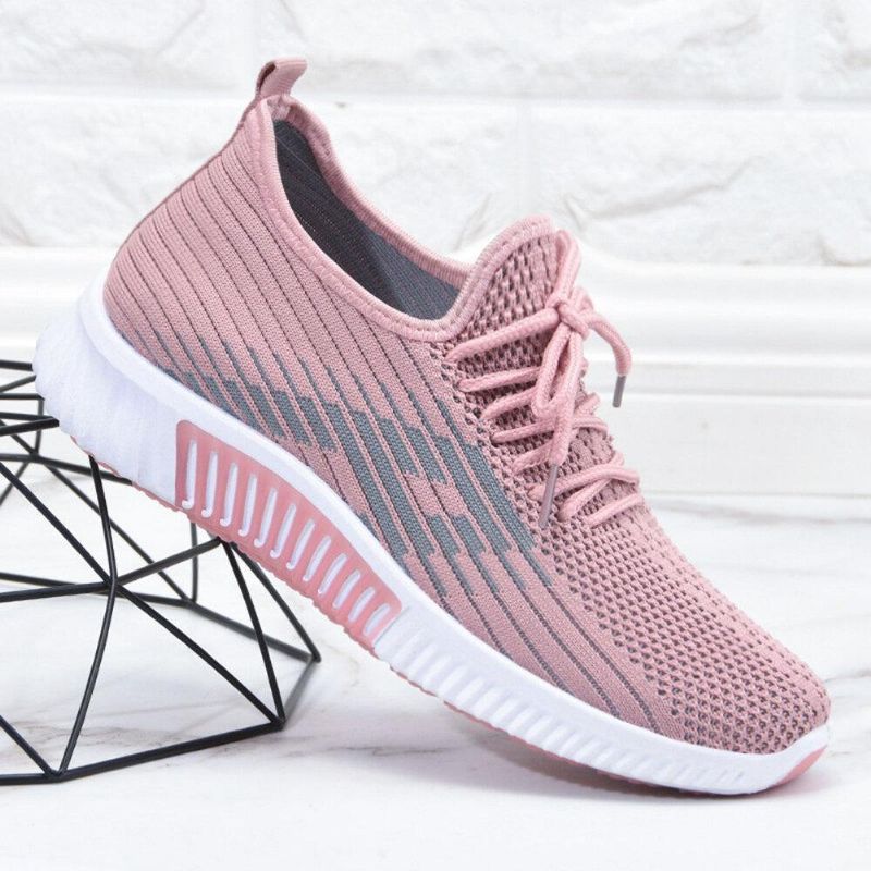 Kvinder Casual Mesh Åndbar Bløde Skridsikre Flade Sneakers