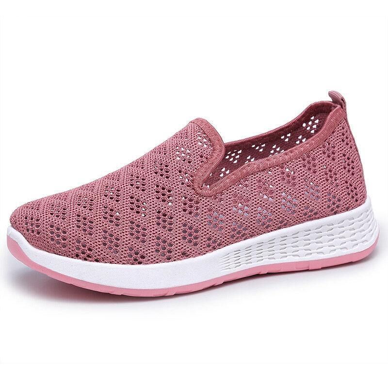 Kvinder Hollow Out Mesh Lazy Slip On Walking Sko