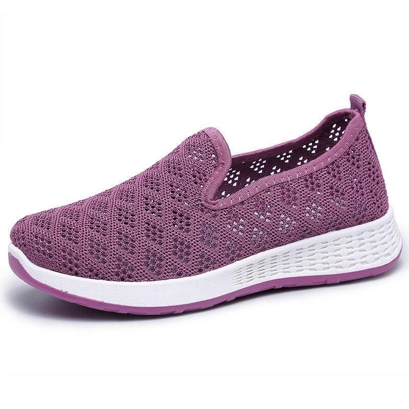 Kvinder Hollow Out Mesh Lazy Slip On Walking Sko