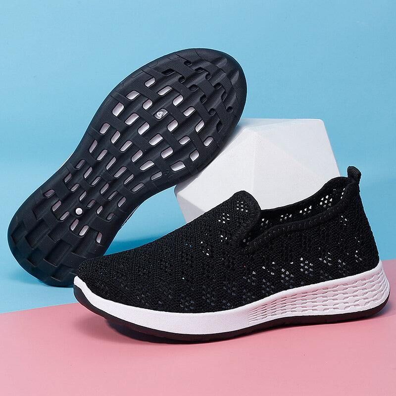 Kvinder Hollow Out Mesh Lazy Slip On Walking Sko